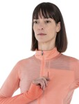 ICEBREAKER Wmns Merino 200 Realfleece™ Descender LS Half Zip, Glow/Tang/Cb (vzorek) velikost: S