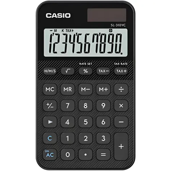 CASIO SL 310 YC BK černá / Kalkulačka / desetimístná / duální napájení (SL 310 YC BK)