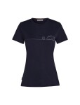 Dámské merino tričko s krátkým rukávem ICEBREAKER Wmns 150 Tech Lite SS Tee Single Line C, Midnight Navy velikost: XS
