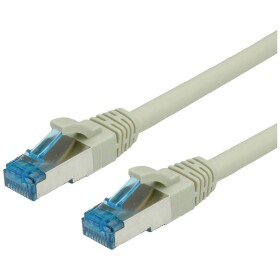 Value 21.99.0865 RJ45 síťové kabely, propojovací kabely CAT 6A S/FTP 5.00 m šedá dvoužilový stíněný, bez halogenů, samozhášecí 1 ks