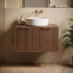 REA - Koupelnová skříňka pod umyvadlo Core 60cm Brown REA-M0411