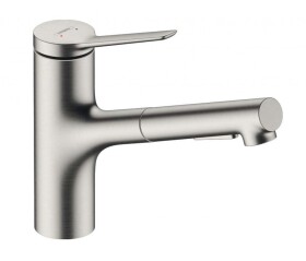 HANSGROHE - Zesis M33 Dřezová baterie s výsuvnou sprškou, vzhled nerezu 74820800