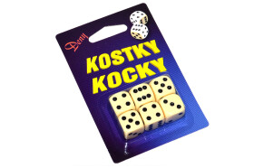 Kostky hrací 1,5 v krabičce 6ks