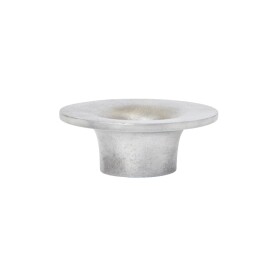 Ferm Living Kovový svícen Soothe Aluminium Ø 8 cm, stříbrná barva, kov