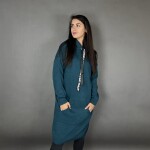 HOSH Pletené šaty EVELYN s kapucí Barva: Starorůžová