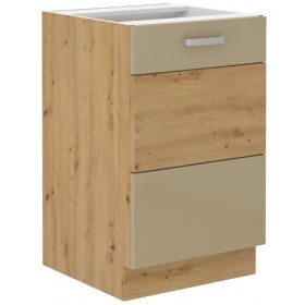 Spodní skříňka pod dřez Artisan 50 ZL 1F BB Barva korpusu: Dub artisan, Barva dvířek: Cappucino lesk