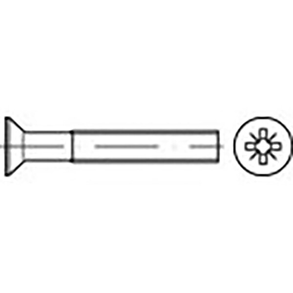 TOOLCRAFT TO-6863061 zápustný šroub M4 50 mm křížová drážka Pozidriv DIN 965 ocel pozinkované 500 ks