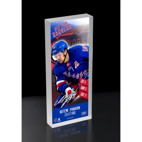 Obraz New York Rangers NHL Artemi Panarin Player Ticket 3D Block Art