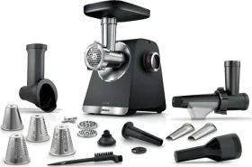 BOSCH MFWS660B stříbrná / Mlýnek na maso / 2100 W / 3,5 kg za min / 2 rychlosti / reverzní chod (MFWS660B)