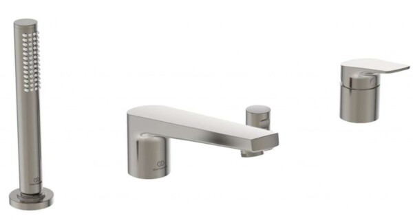 IDEAL STANDARD - La Dolce Vita Baterie na okraj vany, 4-otvorová instalace, Silver Storm BD671GN