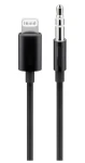 PremiumCord Lightning černá / Redukce / Jack 3.5 mm / 1 m / MFi certifikace (kipod50)