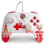 PowerA Enhanced Wired Controller Mario červená/bílá / Herní ovladač / drátový / USB / Nintendo Switch (1519186-02)