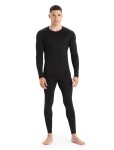 Pánské triko ICEBREAKER Mens 200 Oasis LS Crewe, Black velikost: S