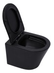 Wc závěsné SAT Infinitio včetně prkénka softclose, černá mat, zadní odpad SATINF010RREXPBKM SATINF010RREXPBKM