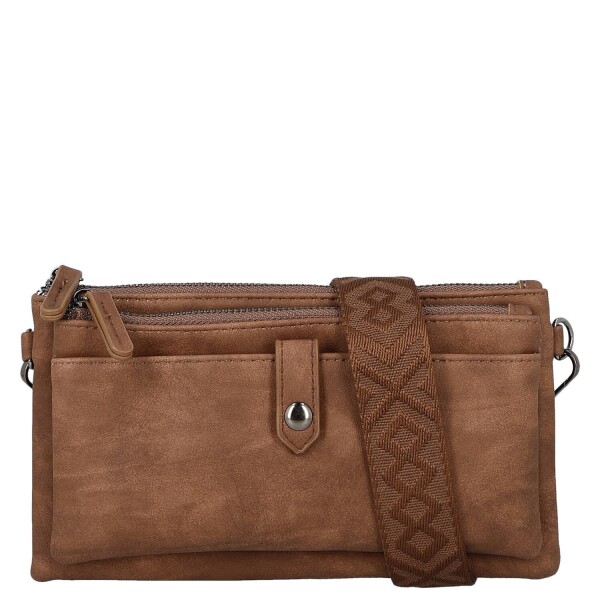 Stylová dámská crossbody kabelka Dina, hnědá
