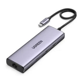 UGREEN CM511 USB Hub 5v1 USB-C šedá / 3x USB 3.2 Gen 1 / 1x HDMI 2.0 / 1x čtečka SD TF / 1x USB-C (PD) (15596)