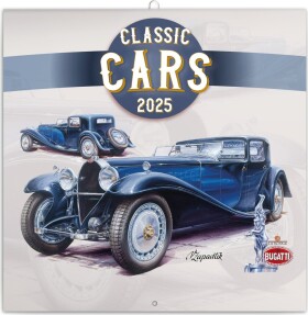Kalendář 2025 poznámkový: Classic Cars Václav Zapadlík, 30 30 cm