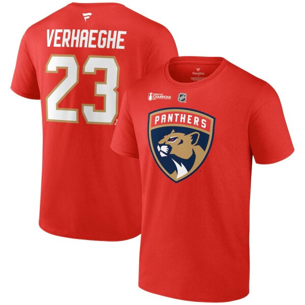 Fanatics Pánské tričko Carter Verhaeghe #23 Florida Panthers 2024 Stanley Cup Champions Name Number Velikost: