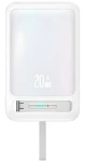 USAMS CD219 XM Series 10000mAh bílá / Power Bank / Magnetické bezdrátové nabíjení 15W / PD 20W (10KCD21902)
