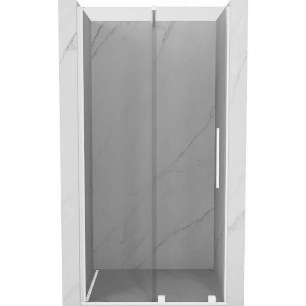 MEXEN/S - Velar posuvné sprchové dveře 85, transparent, bílá 871-085-000-01-20