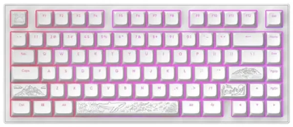 Dark Project ALU81A Terra Nostra bílá / herní klávesnice / mechanická / spínače g3ms Moonstone / RGB / USB / 1.8m (DPKB_NOSTRA_81_ANSI_WHITE)