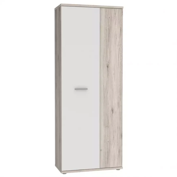 Skříň Net 5p Pískový Dub / Bílý
