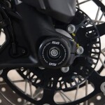 Chrániče přední vidlice pro Moto Guzzi V85Tt a V100, černá - Černá