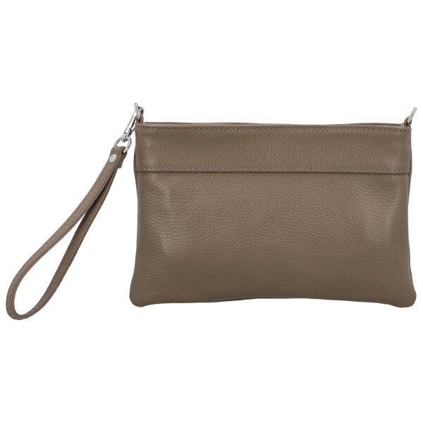 Módní dámská kožená mini crossbody kabelka Kaliopi, tmavě béžová