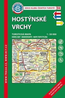 Hostýnské vrchy /KČT 94 1:50T Turistická mapa