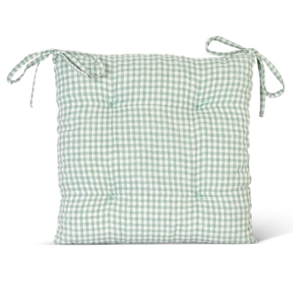 Garden Trading Prošívaný podsedák Oaksey Rosemary Linen 40 x 40 cm, zelená barva, textil