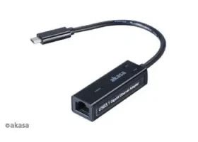 Akasa AK-CBCA07-15BK / Redukce USB-C na Gigabit Ethernet / RJ45 / 15 cm (AK-CBCA07-15BK)