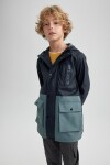 DEFACTO Boy's Water Repellent Windproof Hooded Raincoat