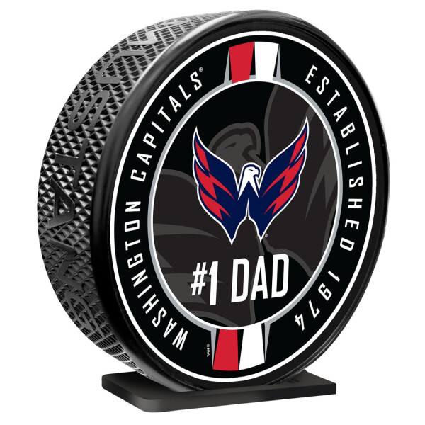 Mustang Puk Washington Capitals NHL 8" MEGA Puck #1 Dad Ribbon