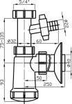 NOVASERVIS - Sifon 5/4" pračkový vývod matka plast 432,PP