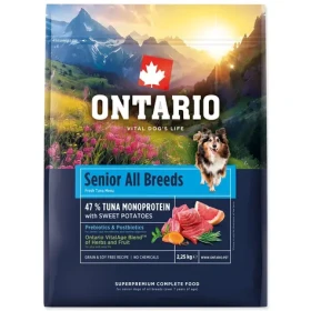 Ontario Senior All Breeds Monoprotein Tuna Sweet Potatoes 2.25kg / Granule pro starší psy (214-13142)