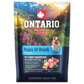 Ontario Puppy Junior All Breeds Monoprotein Turkey Sweet Potatoes 100g - vzorek (214-13173)