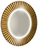 SAPHO - PRIDE STRIP kulaté zrcadlo s LED osvětlením v rámu ø 90cm, bronz PD954