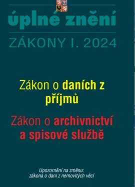 Aktualizace I/2 2024 daních příjmů, archivnictví spisové službě