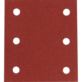 Makita P-33124 / Brusný papír na dřevo kov kámen / suchý zip / Zrnitost 120 / Rozměry 114x102 mm / děrovaný / 10 ks (P-33124)