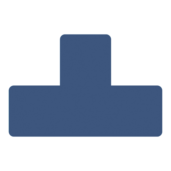 Djois podlahové samolepicí značení - tvar T, 15 x 5 cm, modré, 10 ks