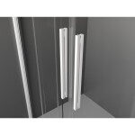 MEXEN/S - Velar Duo sprchový kout, posuvné dveře 100 x 90 cm, dekor, bílá 871-100-090-32-20