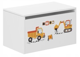 GLOBIS Dětský úložný box pro malé stavaře 40x40x69 cm Bíla