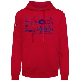 Pánská mikina Montreal Canadiens NHL Levelwear Podium Campaign Pullover Hoodie - Red Velikost: S