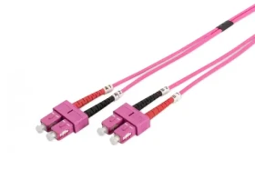 Digitus optický patch kabel SC-SC OM4 fialový / Optický patch kabel / Multimode 50/125 µm / Duplex / 1 m (DK-2522-01-4)