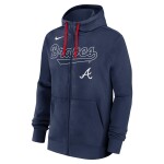 Nike Pánská mikina Atlanta Braves MLB Knockout Script Full-Zip Hoodie Velikost: 2XL