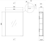 CERSANIT - Zrcadlová skříňka LARGA 60 bílá MOUNT S932-016