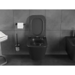MEXEN - Teo Závěsná WC mísa Rimless Tornado, černá mat 3385XX85T