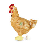 Plyšová slepice stojící 33 cm s vejcem ECO-FRIENDLY