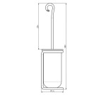 SAPHO - REBECCA WC štětka na postavení, keramika, černá mat CC010