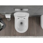 MEXEN/S - Rico Závěsná WC mísa Rimless Tornado včetně sedátka s slow slim, duroplast, bílá lesk 30720300T